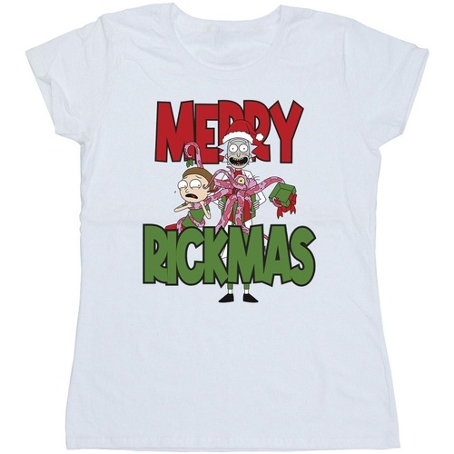 Abbigliamento Donna T-shirts a maniche lunghe Rick And Morty BI38030 Bianco