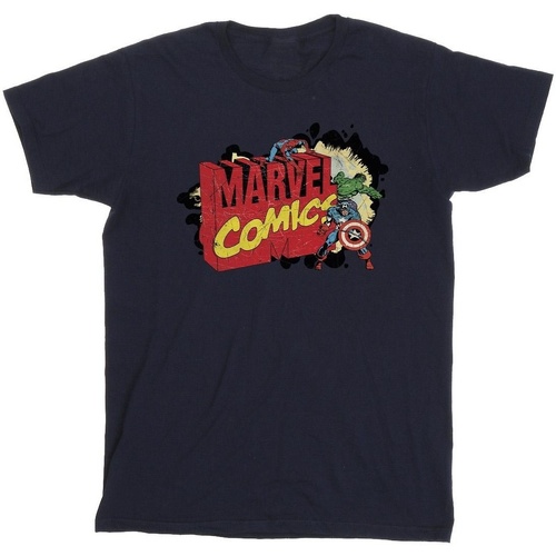 Abbigliamento Uomo T-shirts a maniche lunghe Marvel Comics Big M Blu