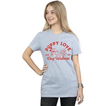 Abbigliamento Donna T-shirts a maniche lunghe Disney Mickey Mouse Puppy Love Grigio