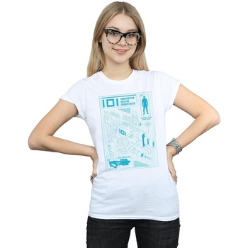 Abbigliamento Donna T-shirts a maniche lunghe Ready Player One IOI Laser Rifle Blueprint Bianco