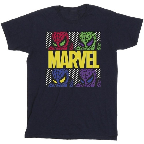 Abbigliamento Uomo T-shirts a maniche lunghe Marvel Spider-Man Pop Art Blu