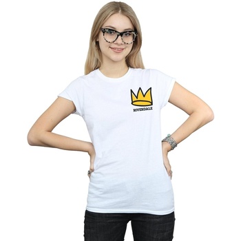 Abbigliamento Donna T-shirts a maniche lunghe Riverdale Crown Breast Print Bianco