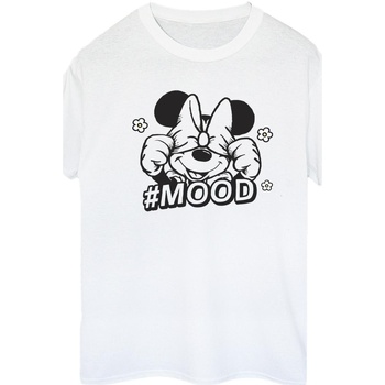 Abbigliamento Donna T-shirts a maniche lunghe Disney Minnie Mouse Mood Bianco