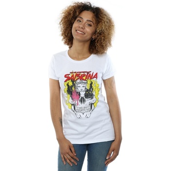 Abbigliamento Donna T-shirts a maniche lunghe The Chilling Adventures Of Sabri Icon Skull Bianco