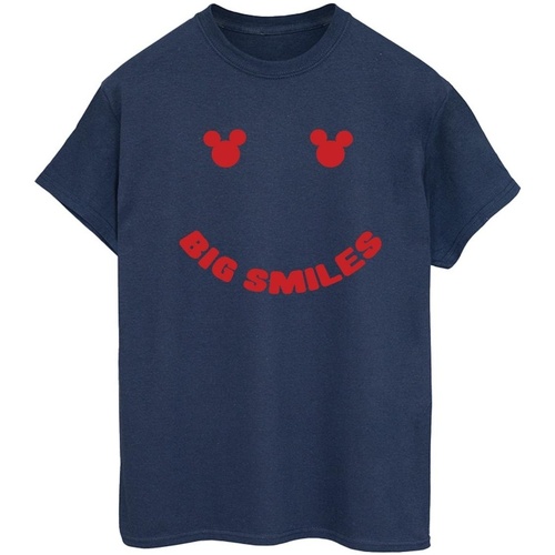 Abbigliamento Donna T-shirts a maniche lunghe Disney Mickey Mouse Big Smile Blu