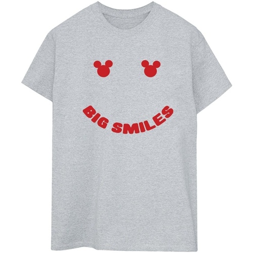Abbigliamento Donna T-shirts a maniche lunghe Disney Mickey Mouse Big Smile Grigio