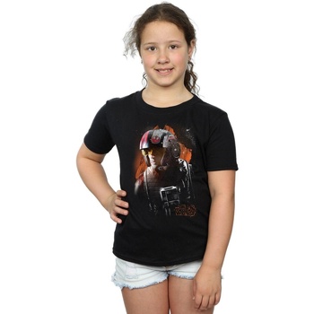 Image of T-shirts a maniche lunghe Disney The Last Jedi Poe Dameron Brushed