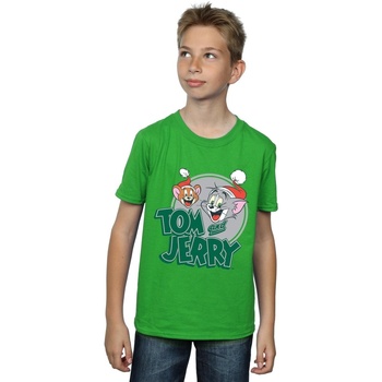 Abbigliamento Bambino T-shirt maniche corte Dessins Animés Christmas Greetings Verde