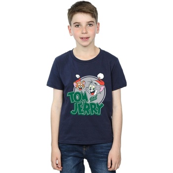 Abbigliamento Bambino T-shirt maniche corte Dessins Animés Christmas Greetings Blu