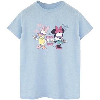 Abbigliamento Donna T-shirts a maniche lunghe Disney Minnie Daisy Beach Mode Blu
