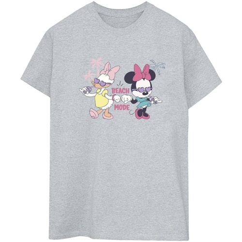 Abbigliamento Donna T-shirts a maniche lunghe Disney Minnie Daisy Beach Mode Grigio