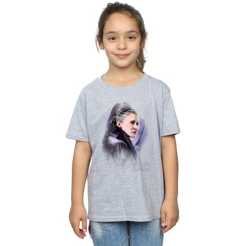 Abbigliamento Bambina T-shirts a maniche lunghe Disney The Last Jedi Leia Brushed Grigio