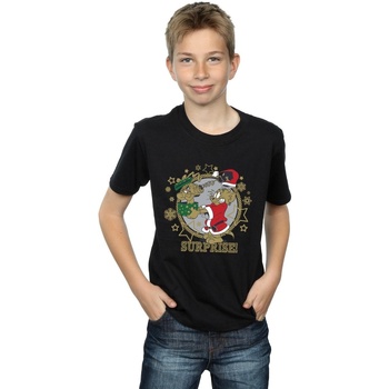 Abbigliamento Bambino T-shirt maniche corte Dessins Animés Christmas Surprise Nero