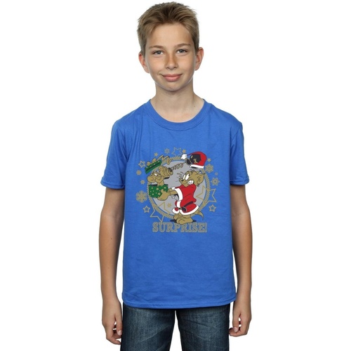 Abbigliamento Bambino T-shirt maniche corte Dessins Animés Christmas Surprise Blu