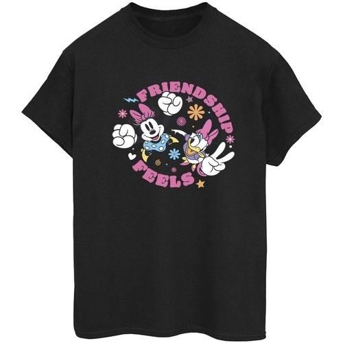 Abbigliamento Donna T-shirts a maniche lunghe Disney Minnie Mouse Daisy Friendship Nero