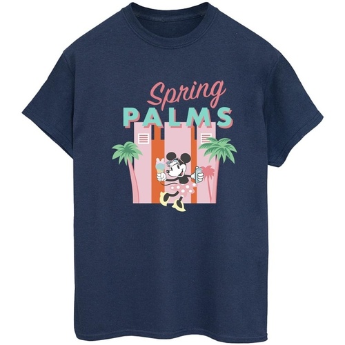 Abbigliamento Donna T-shirts a maniche lunghe Disney Minnie Mouse Spring Palms Blu