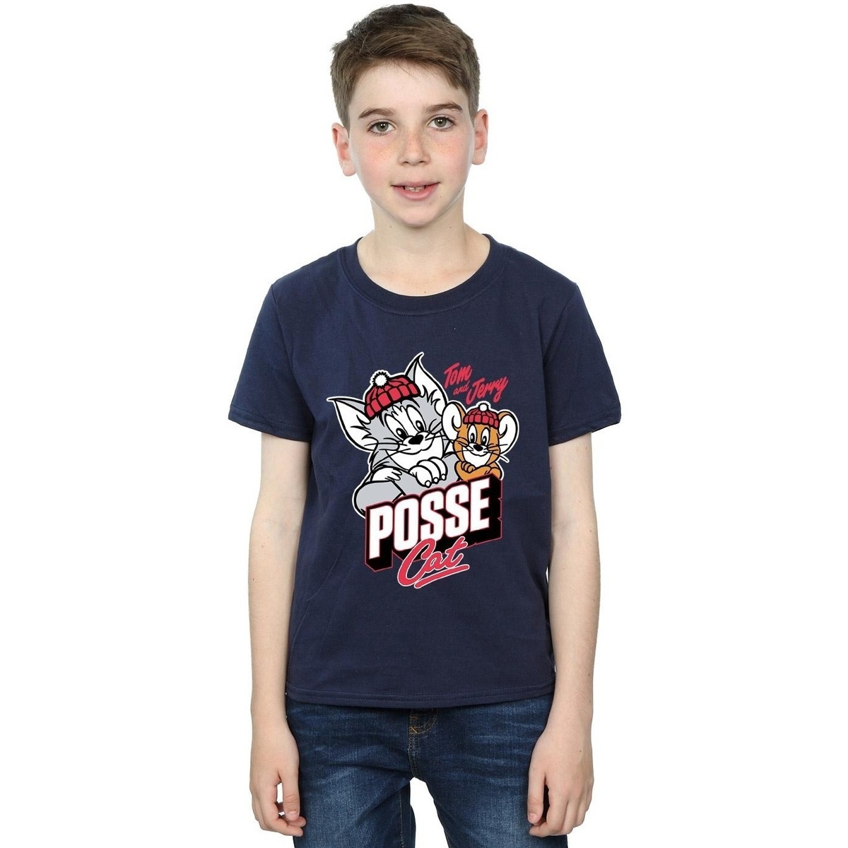 Abbigliamento Bambino T-shirt maniche corte Dessins Animés Posse Cat Blu