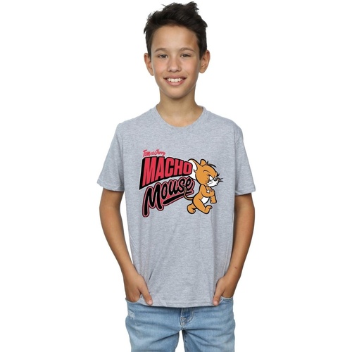 Abbigliamento Bambino T-shirt maniche corte Dessins Animés Macho Mouse Grigio