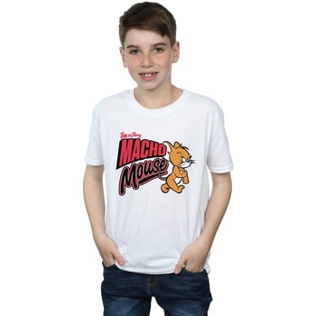 Abbigliamento Bambino T-shirt maniche corte Dessins Animés Macho Mouse Bianco