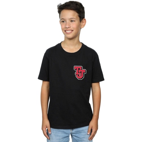 Abbigliamento Bambino T-shirt maniche corte Dessins Animés Collegiate Logo Nero