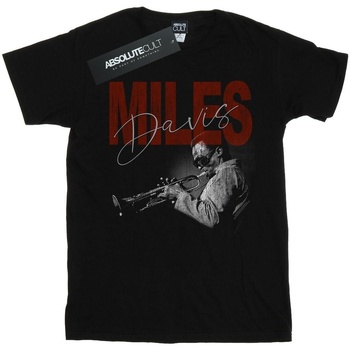 Abbigliamento Uomo T-shirts a maniche lunghe Miles Davis Distressed Photo Nero
