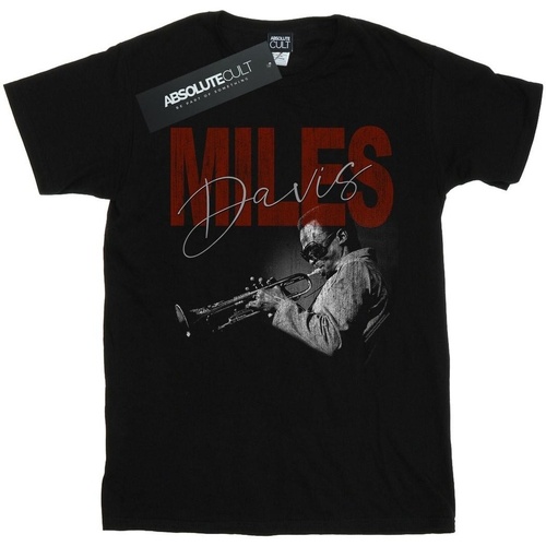 Abbigliamento Uomo T-shirts a maniche lunghe Miles Davis Distressed Photo Nero
