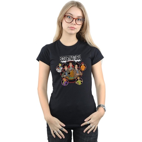 Abbigliamento Donna T-shirts a maniche lunghe Scoobynatural Characters Star Nero