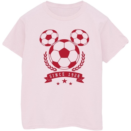 Abbigliamento Donna T-shirts a maniche lunghe Disney Mickey Football Head Rosso