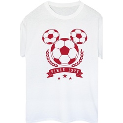 Abbigliamento Donna T-shirts a maniche lunghe Disney Mickey Football Head Bianco