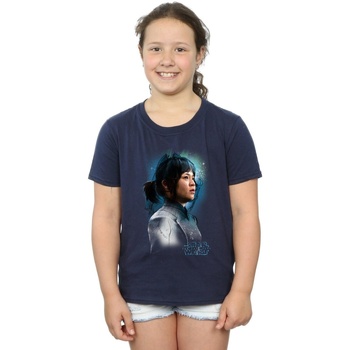 Abbigliamento Bambina T-shirts a maniche lunghe Disney The Last Jedi Rose Tico Brushed Blu