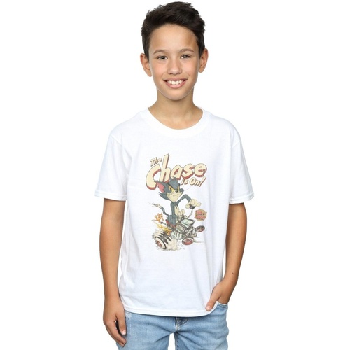 Abbigliamento Bambino T-shirt maniche corte Dessins Animés The Chase Is On Bianco
