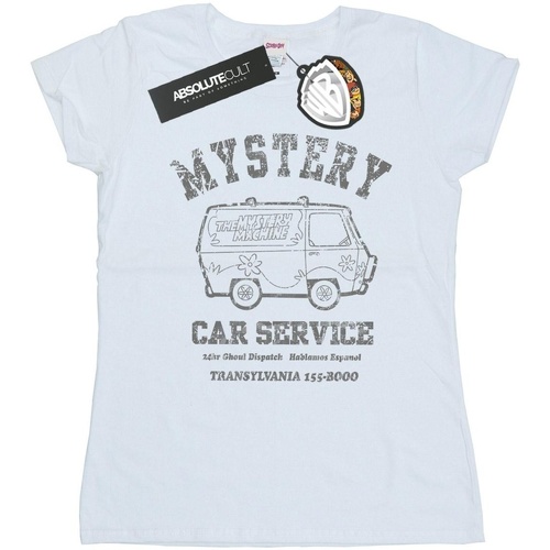 Abbigliamento Donna T-shirts a maniche lunghe Scooby Doo Mystery Car Service Bianco