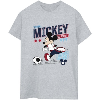 Abbigliamento Donna T-shirts a maniche lunghe Disney Mickey Mouse Team Mickey Football Grigio