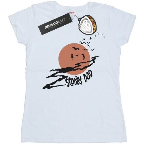 Abbigliamento Donna T-shirts a maniche lunghe Scooby Doo Spooky Moon Bianco