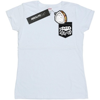 Abbigliamento Donna T-shirts a maniche lunghe Scooby Doo Faux Pocket Bianco