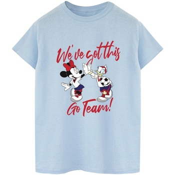Abbigliamento Donna T-shirts a maniche lunghe Disney Minnie Daisy We've Got This Blu