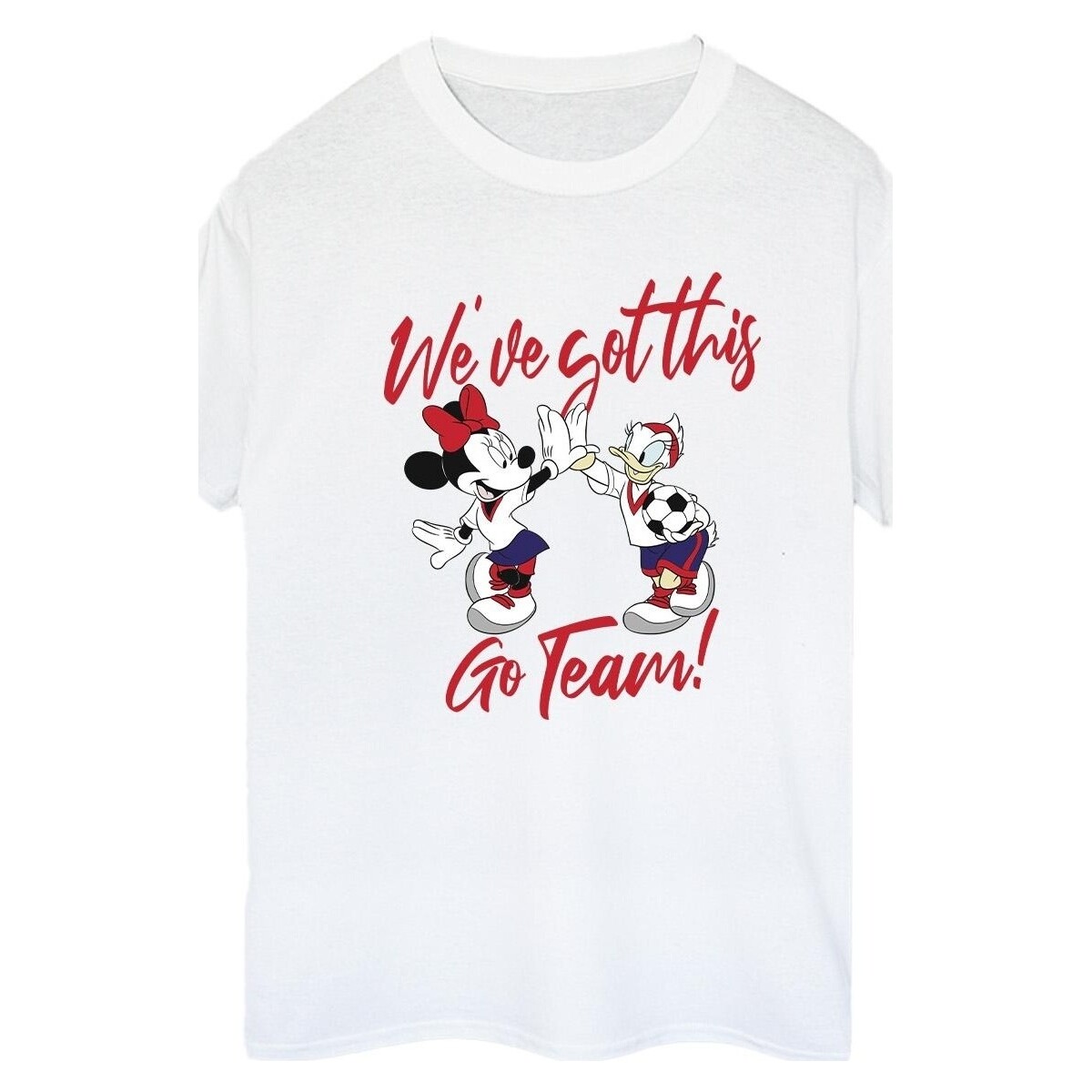 Abbigliamento Donna T-shirts a maniche lunghe Disney Minnie Daisy We've Got This Bianco