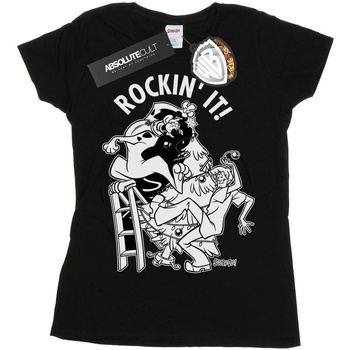 Abbigliamento Donna T-shirts a maniche lunghe Scooby Doo Rockin' It Christmas Nero
