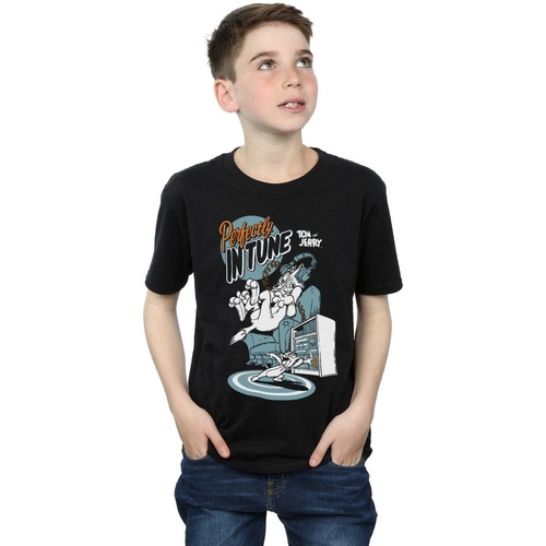 Abbigliamento Bambino T-shirt maniche corte Dessins Animés Perfectly In Tune Nero