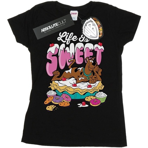 Abbigliamento Donna T-shirts a maniche lunghe Scooby Doo Life Is Sweet Nero