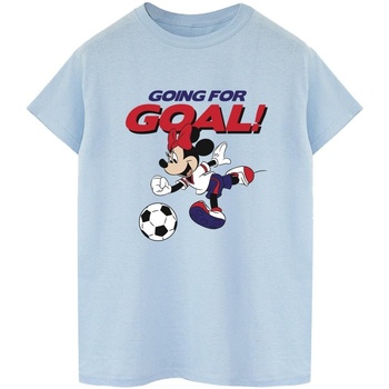 Abbigliamento Donna T-shirts a maniche lunghe Disney Minnie Mouse Going For Goal Blu