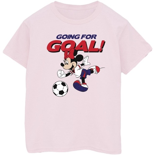 Abbigliamento Donna T-shirts a maniche lunghe Disney Minnie Mouse Going For Goal Rosso