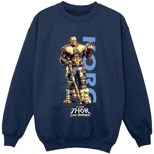 Abbigliamento Bambino Felpe Marvel Thor Love And Thunder Korg Wave Blu