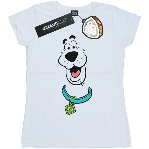 Abbigliamento Donna T-shirts a maniche lunghe Scooby Doo Big Face Bianco