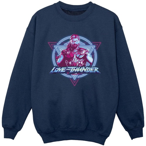Abbigliamento Bambino Felpe Marvel Thor Love And Thunder Neon Badge Blu