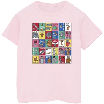 Abbigliamento Bambino T-shirt maniche corte Dessins Animés Grid Squares Rosso