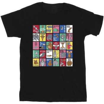 Abbigliamento Bambino T-shirt & Polo Dessins Animés Grid Squares Nero