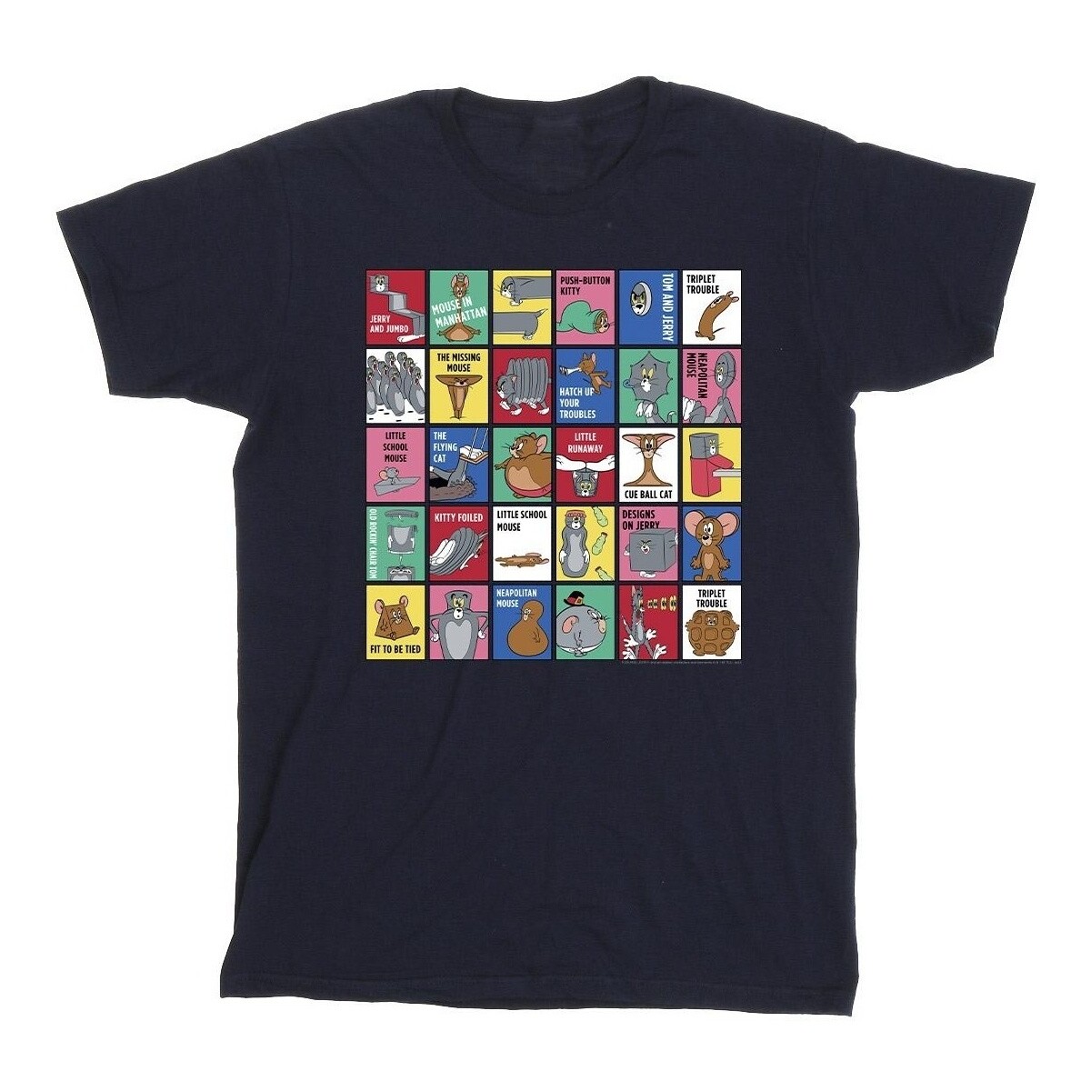 Abbigliamento Bambino T-shirt maniche corte Dessins Animés Grid Squares Blu