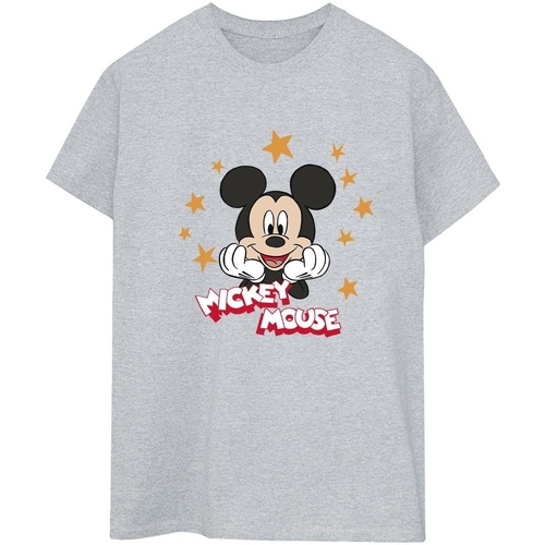 Abbigliamento Donna T-shirts a maniche lunghe Disney Mickey Mouse Stars Grigio