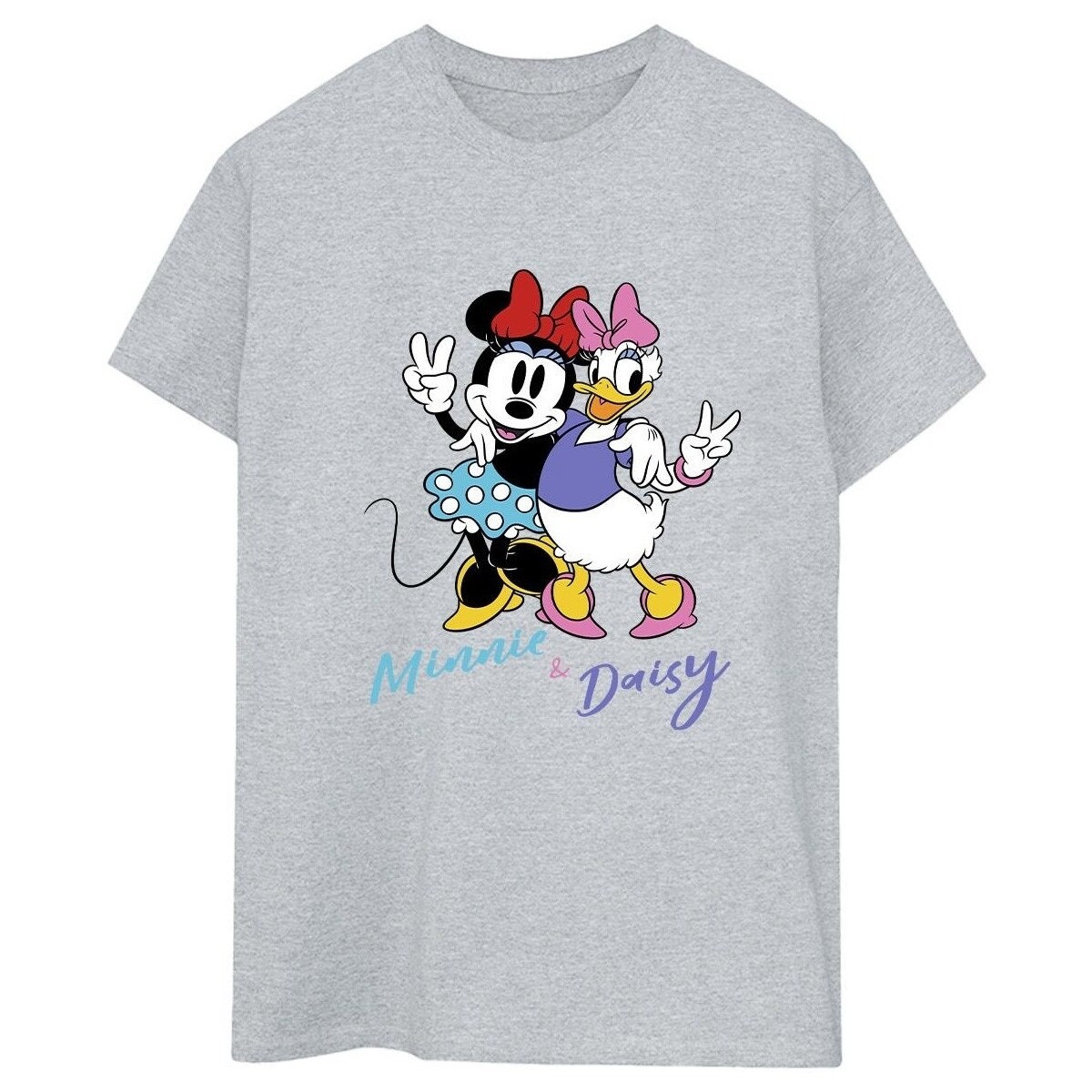 Abbigliamento Donna T-shirts a maniche lunghe Disney Minnie Mouse And Daisy Grigio